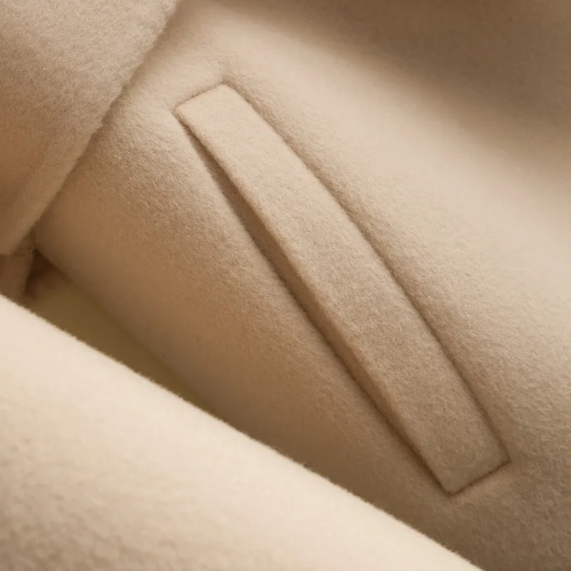 Осень зима 2019 новое женское двухстороннее шерстяное пальто Модное Длинное