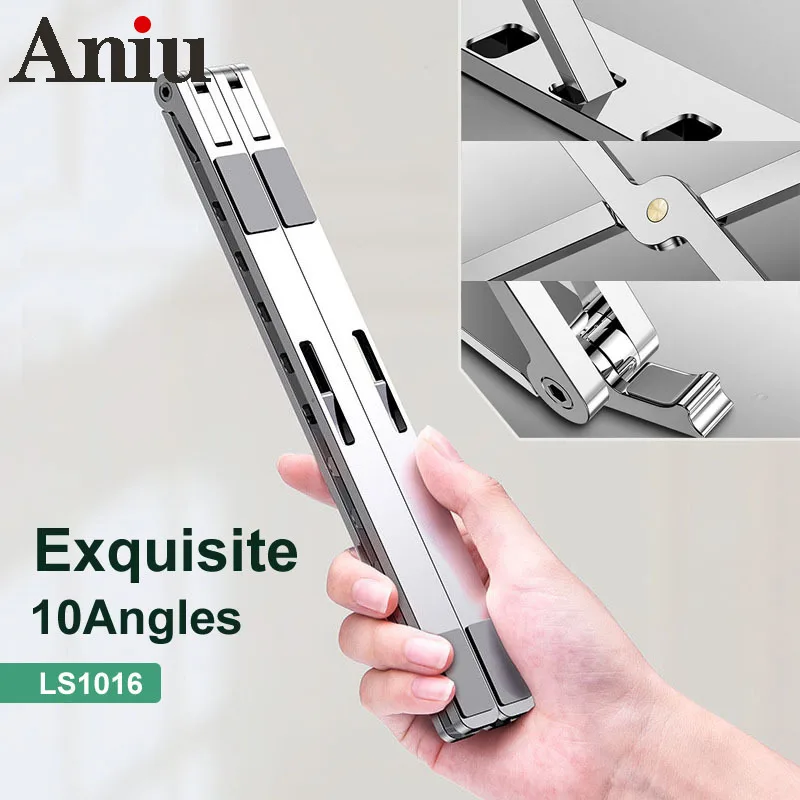 

Laptop Stand Rack X Style Adjustable Foldable Aluminum Alloy Office Desktop Notebook Holder Desk For 7-15 Inch Macbook Pro Air