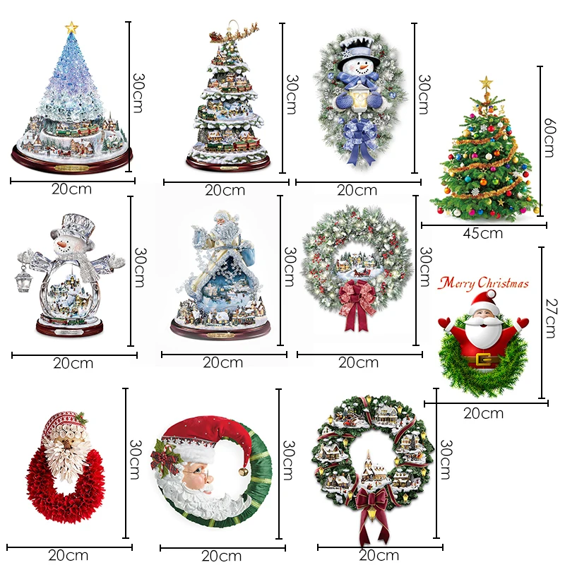 

Christmas Tree Rotating Sculpture Train Decorations Paste Window Paste Stickers kerst decoratie Doll Hang Decorations navidad#