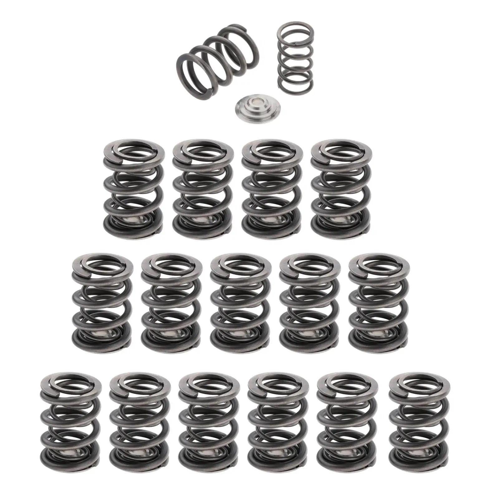 

16x Steel Dual Valve Springs Retainers Set for Honda B16 B16A B16A2 Engines