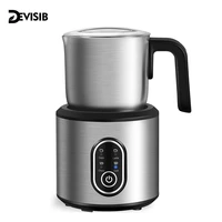 devisib 5 in 1 electric milk frother with dishwasher safe for making latte cappuccino hot milk hot chocolate cold foam