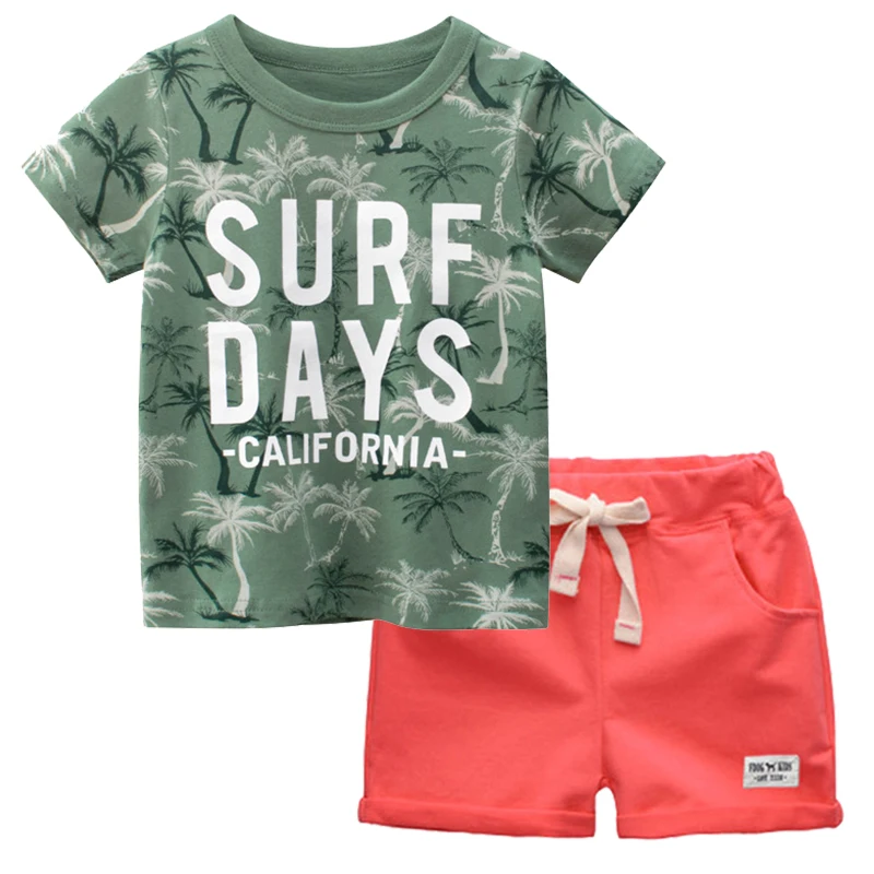 Комплект летней детской одежды BINIDUCKLING для мальчиков футболка с коротким рукавом