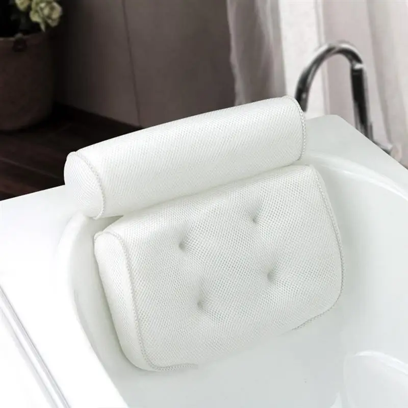 

LUOEM Breathable 3D Mesh Spa Bath Pillow with Suction Cups Neck and Back Support Spa Pillow for Home Hot Tub