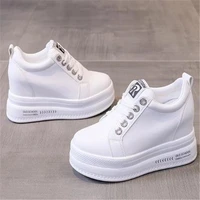 woman autumn comfortable breathable women white shoes 8cm heels height increasing platform sneakers casual shoes ab 59