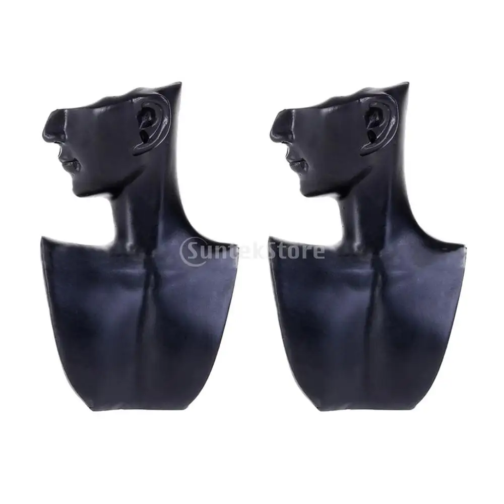 

2 Pieces Black, Resin Necklace Display Jewelry Bust Stand for Jewelry Accessories