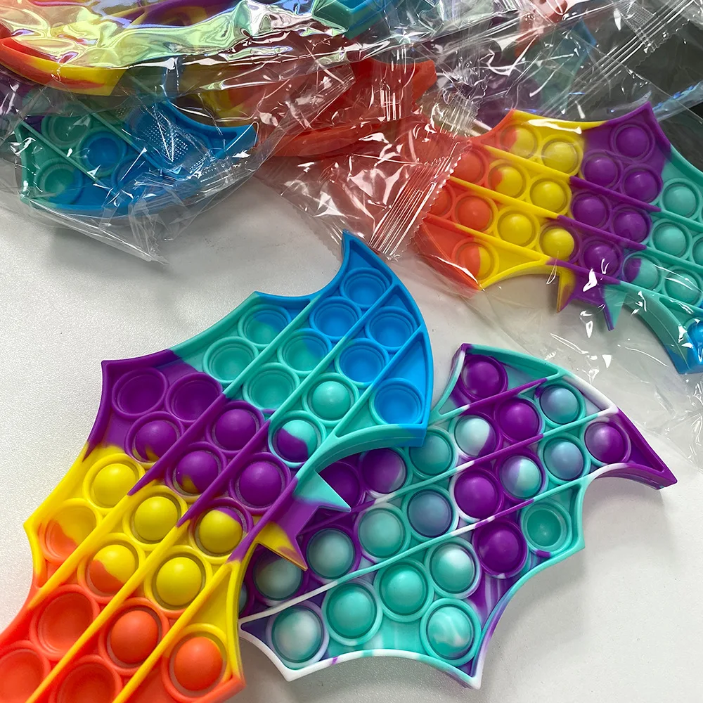 Juguete sensorial de burbujas para Halloween, juguete para apretar de silicona para aliviar el estr&eacute;s, antiansiedad, novedad, juguete para regalo para relajarse-2