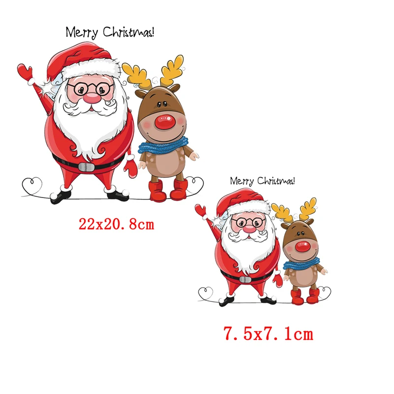 Детская одежда рождественские нашивки сделай сам термонашивки с утюгом Vynil Heat