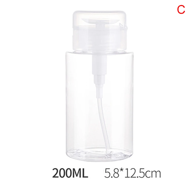 Портативный пустой пластиковый дозатор для снятия лака бутылка с жидкостью 100-200