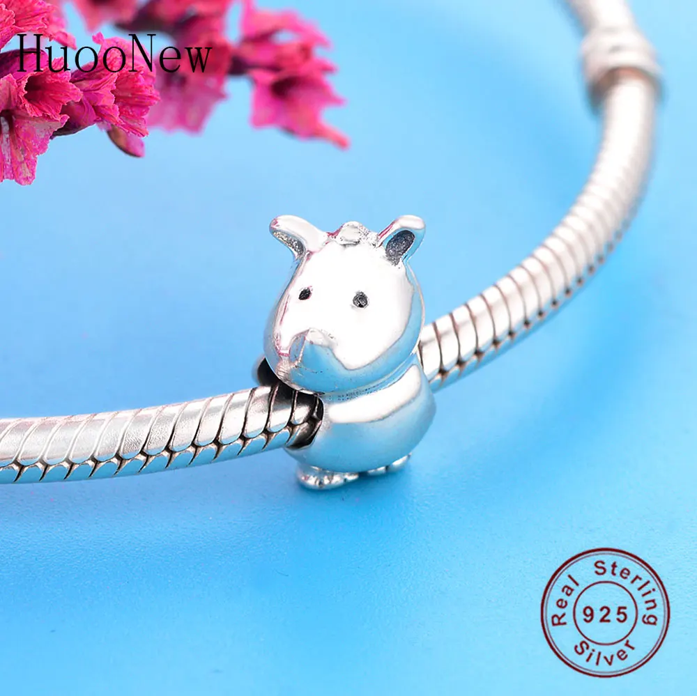 2019 Summer Authentic 925 Sterling Silver Bead Animal Seahorse Charm Fit Original Bangle Bracelet DIY berloque Jewelry | Украшения и