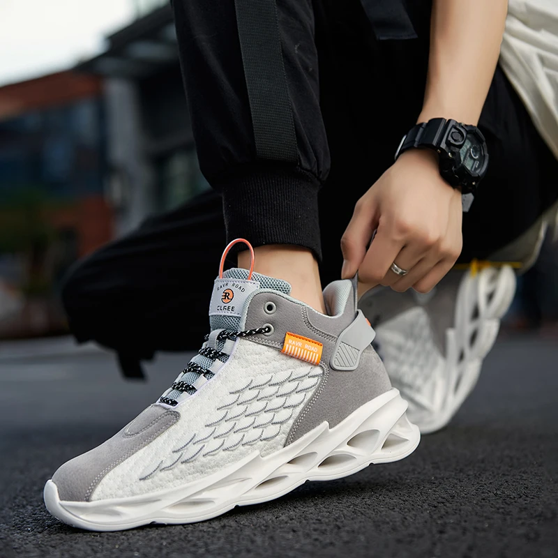 

Lightweight Sneakers for Men Comfortable Blade Men's Running Shoes Lace Up Sporty Man Sneaker Black Mans Jogging Trainers Gym 45