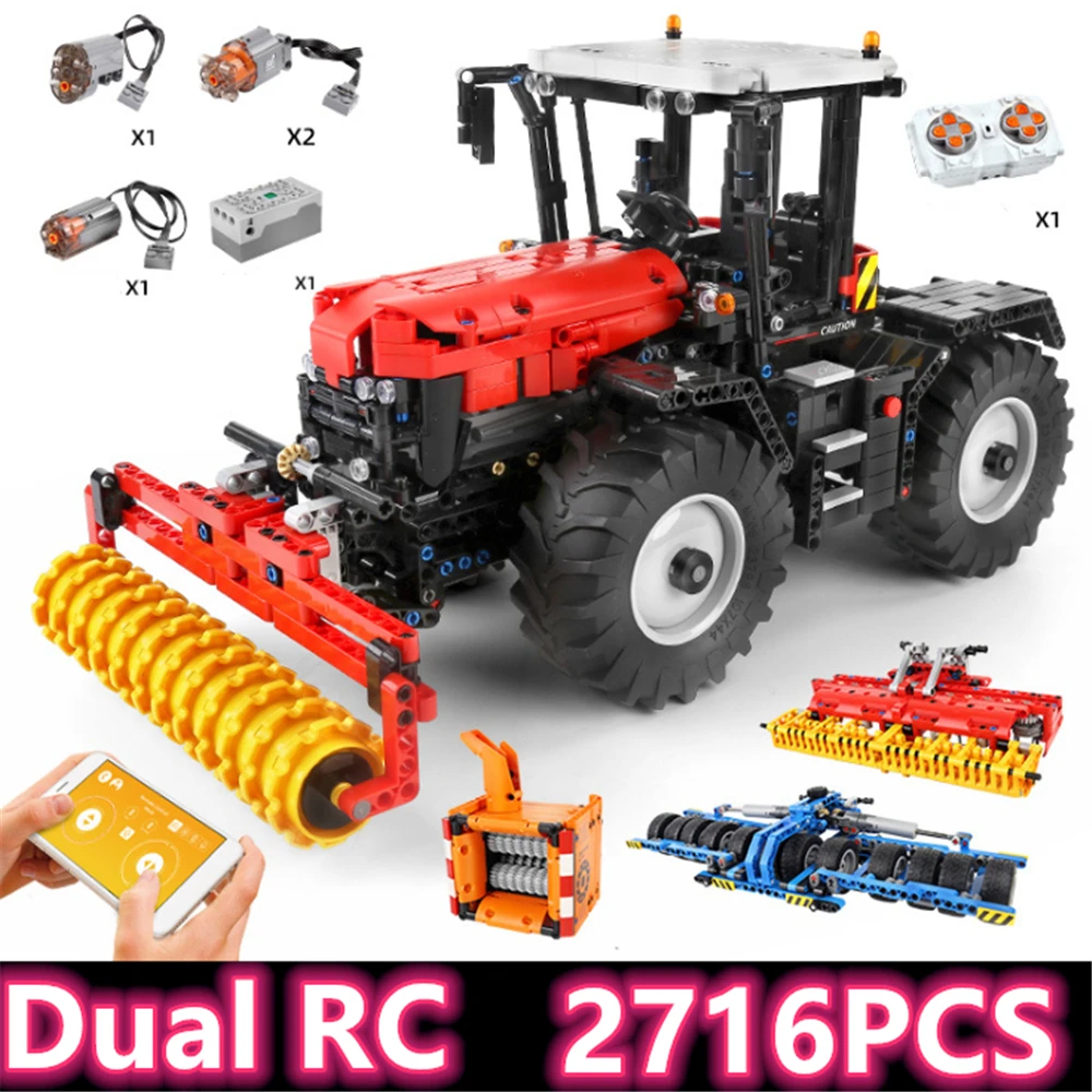 

2716 PCS Technical RC Tractor Truck Bricks Car Electric Building Blocks App Program Remote Control Vehicle Kids Toys Boys Gifts