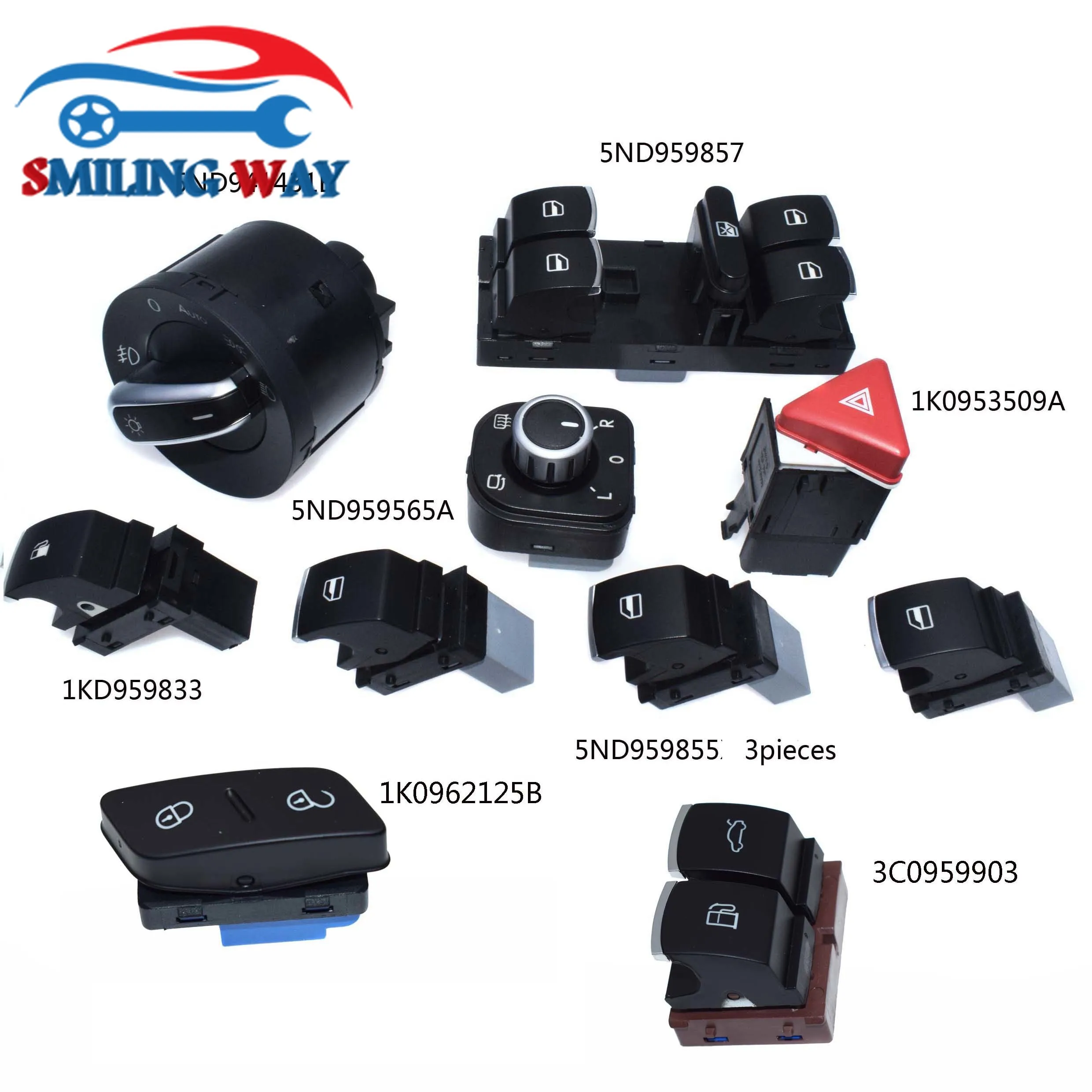 Комплект управления для VW Golf Jetta Passat Tiguan Touran 5ND959857 5ND959855 светильник окон зеркал