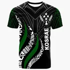 Футболка мужская и женская с коротким рукавом, 3d-принт понпей, полинезийская культура, этнический остров, ретро тату, модная уличная одежда