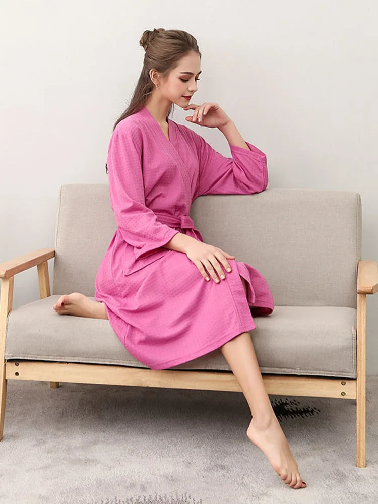 Женское свадебное нижнее белье Подарочный халат индивидуальный с вафельным