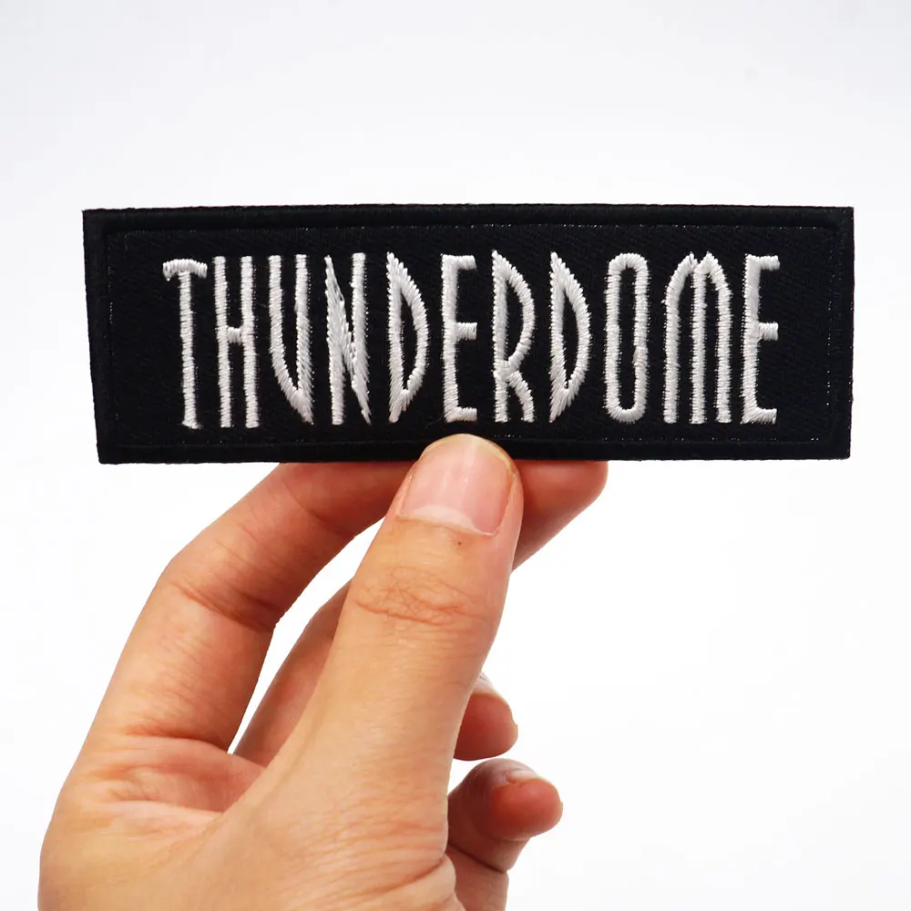 THUNDERDOME утюгом на подложке забавные в стиле панк рок вышитые Байкерская