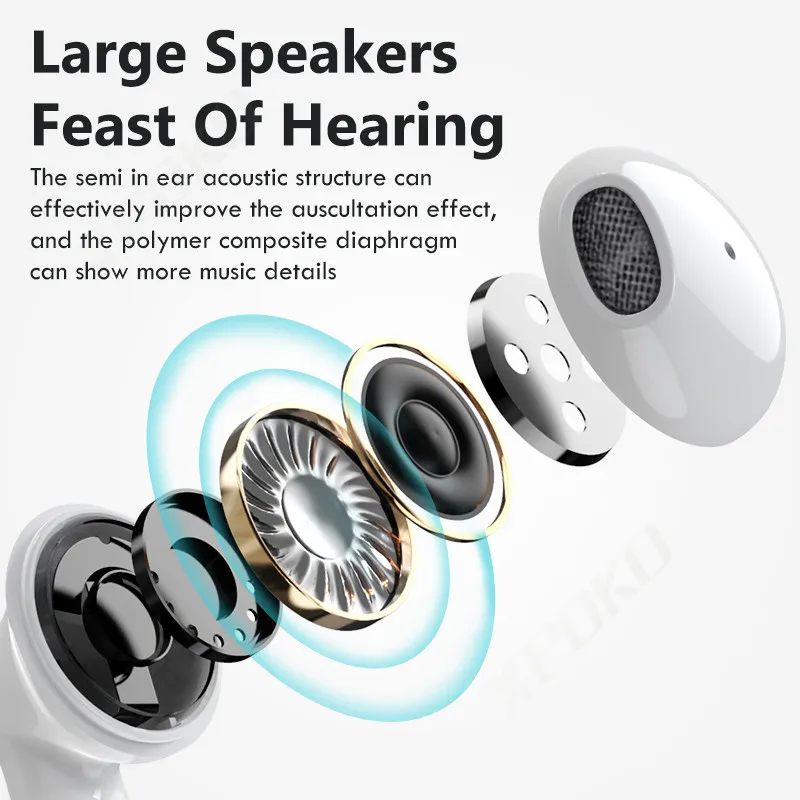 

DODOCASE S12 Bluetooth 5.1 Wireless Headphones Game Bluetooth Earphones Hifi Sound Quality Waterproof Wireless Earbuds