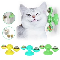 windmill cat dog toys interactive catnip toys with suction cup led light ball kitten puzzle toy durable toothbrush chew toys
