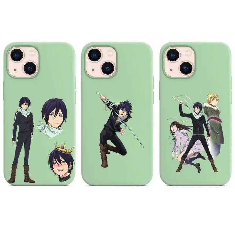 

Noragami YATO anime Phone Case for iphone 13 12 XS 11 pro max mini SE 2020 6 6s 7 8 plus X XR cases candy color green funda