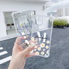 Чехол для телефона с маленькими маргаритками и инициалами на заказ, прозрачный мягкий чехол для iPhone 13, 12, 11 Pro Max, X, XR, XS, 7, 8 Plus, Mini SE