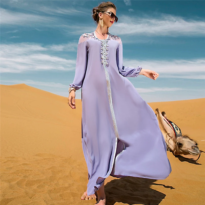 Рамадан ИД Мубарак Caftan Marocain De вечернее платье Дубай Abaya Турция Ислам