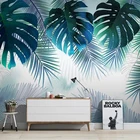 Настенные 3D-обои на заказ с изображением листьев растений, банановых листьев, современные фрески для спальни, гостиной, дивана, фона для фотографирования стен