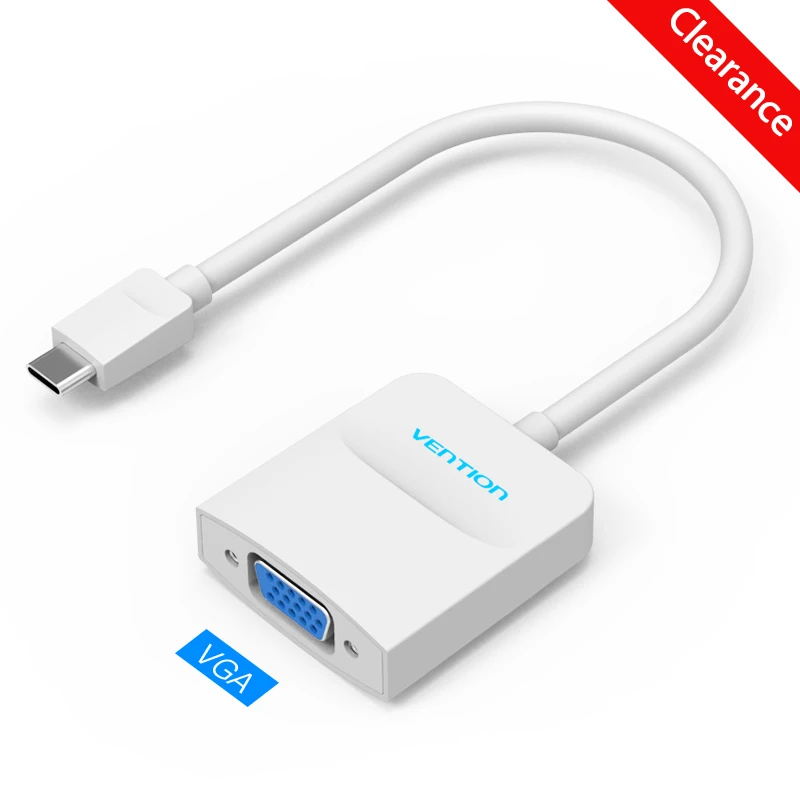 Vention USB C к VGA адаптер USB 3,1 к VGA конвертер USB 3,0 концентратор для MacBook samsung Galaxy S8/S9 huawei P20 Pro USB-C VGA концентратор - Цвет: CGFWB