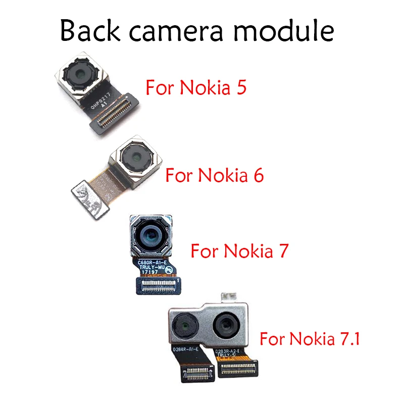 Модуль задней камеры для Nokia 5 6 7 1 1/5 Plus X5/6 X6 гибкий кабель + Замена фронтальной