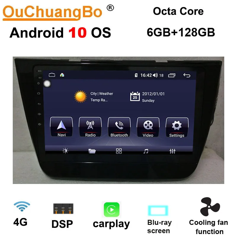 Автомагнитола Ouchuangbo с gps навигацией 10 1 дюйма MG ZS 2018 2020 android 0 8 ядер DSP 6 ГБ ОЗУ 128