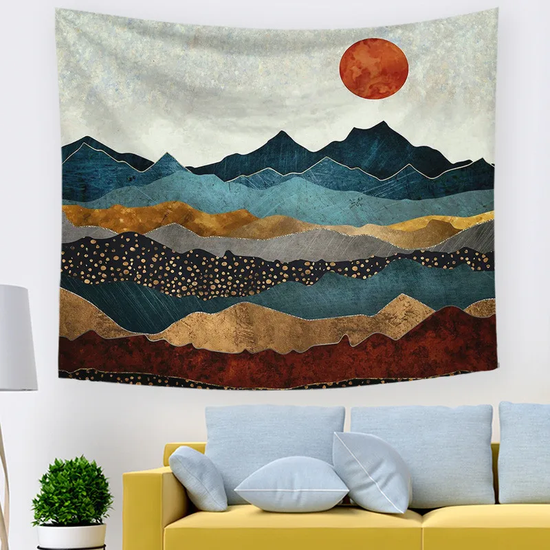 Звездное небо кактус гобелен пустыня красивая цифровая печать украшение для