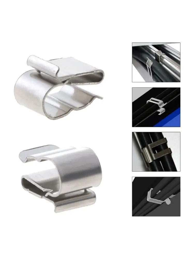 

50Pcs 2x6mm Stainless Steel Solar PV Cable Clips For System Mounting Installation