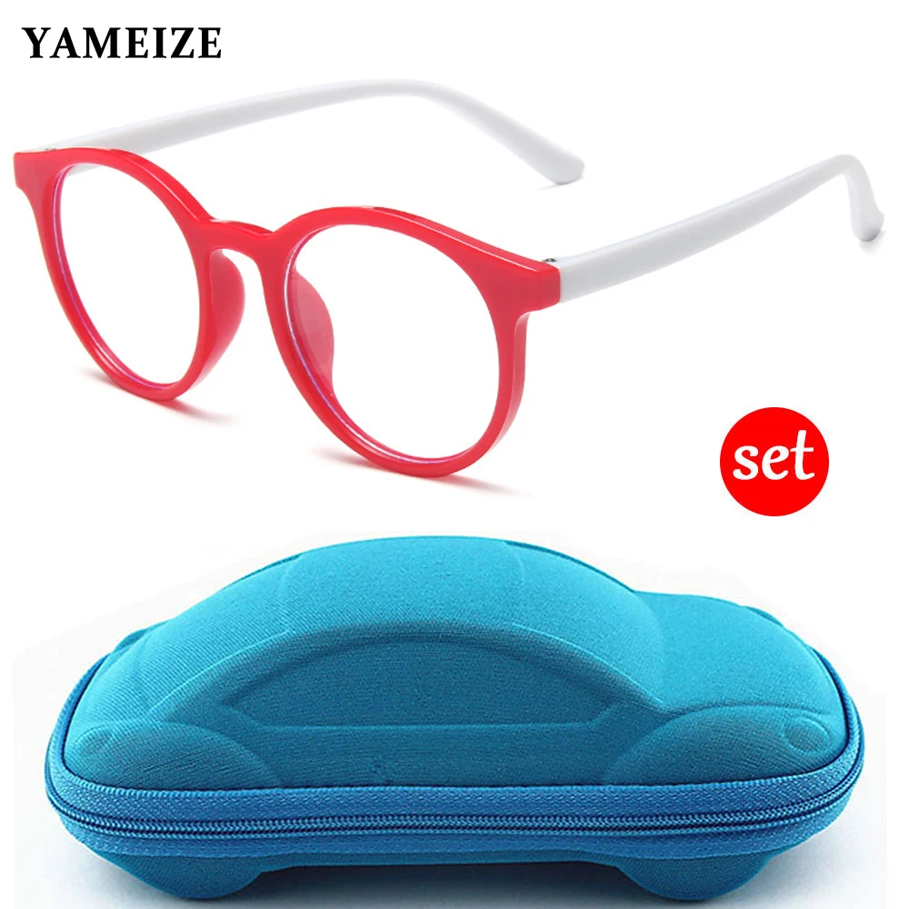 

YAMEIZE Anti Blue Light Blocking Glasses For Kids Optical Frame Eyeglasses Boys Girls Computer Gaming Blue Blocking UV Eyewear