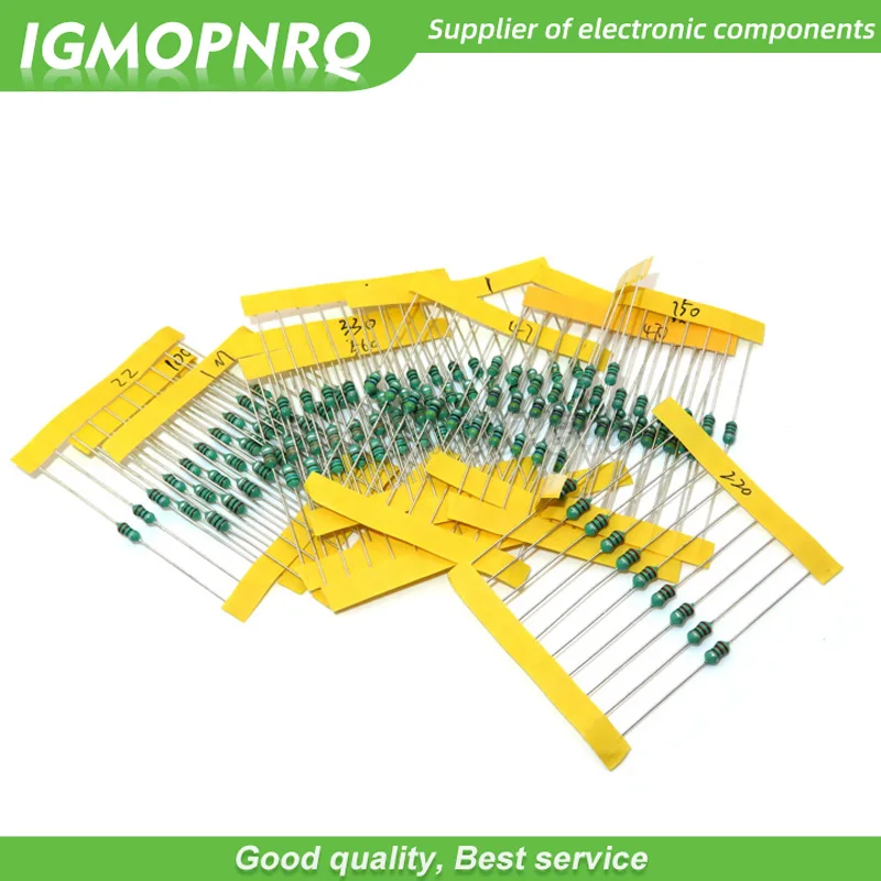 12values each 10pcs=120pcs 0307 1/4W 0.25W inductor 1uH-1MH component sample Assorted kit 1UH 10UH 22UH 33UH 47UH 100UH 1MH | Электронные