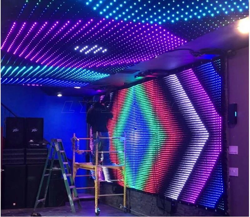 Светодиодная лампа для видеосъемки Шторы P10 Свадебные светодиод украшения сцены