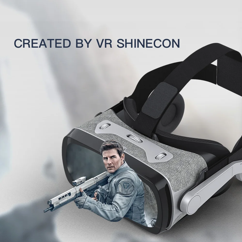 

Virtual Reality VR Glasses VR Headset Shinecon 3D Goggles Headset Helmet For Google xiaomi Smart Phone 4.7-6 inch