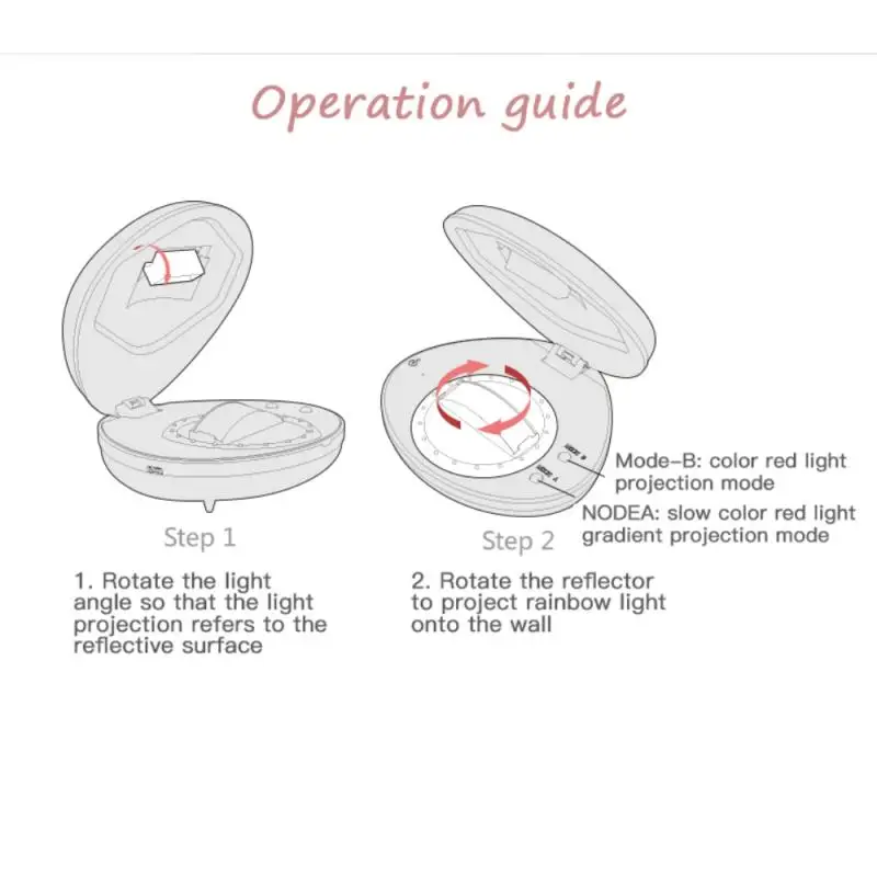 

2021 Creative LED Colorful Lights USB Shell Rainbow Night Light Novelty Projector Lamp Romantic Birthday Gift Home Accessories