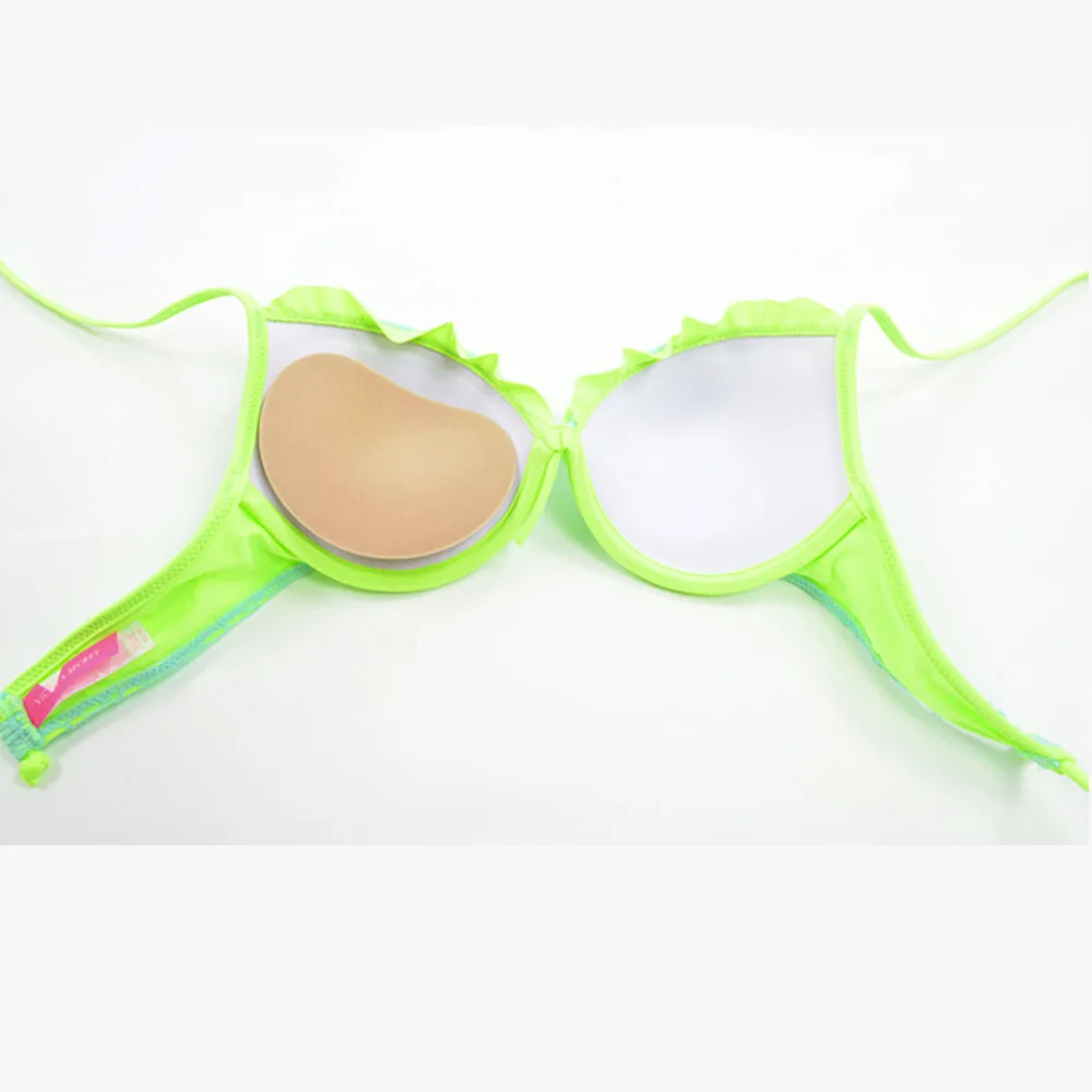 

Women Nipple Cover Bikini Push Up Padded Swimsuit Bikini Small Bust Thicker Breathable Sponge Bra Pad Invisible Paste Padding