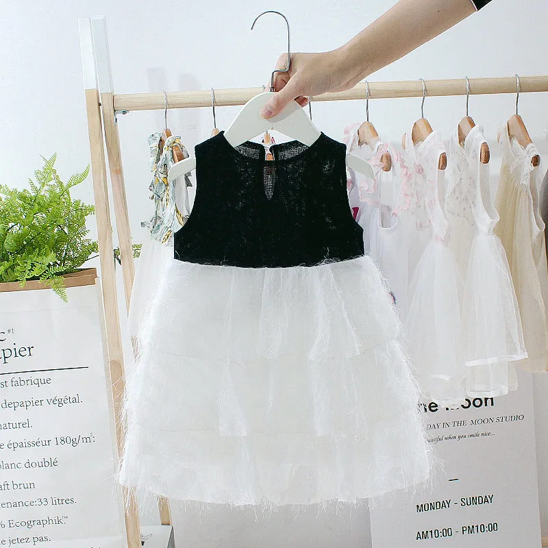 Thunderers Summer Girl Princess Party Dress Sleeveless Hollow Children Layered Wedding Fashion Clothes | Детская одежда и обувь