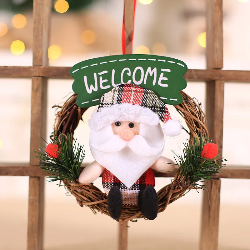 Креативные рождественские украшения маленький венок для отелей моллов дверное