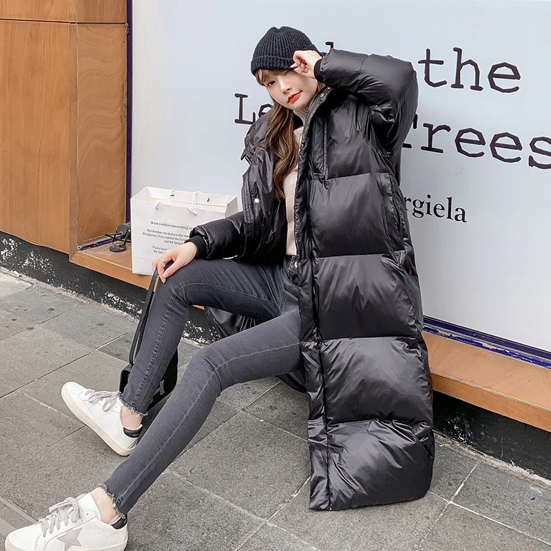 

parkas women fashion 2021 korean style autumn spring puffer luxury winter long 's kawaii oversize jacket down coat