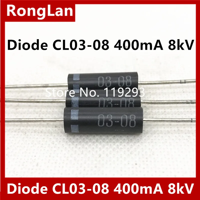 

[BELLA] high voltage high voltage diode CL03-08 high-voltage silicon stack 400mA 8kV 21MMX7MM --50pcs/lot