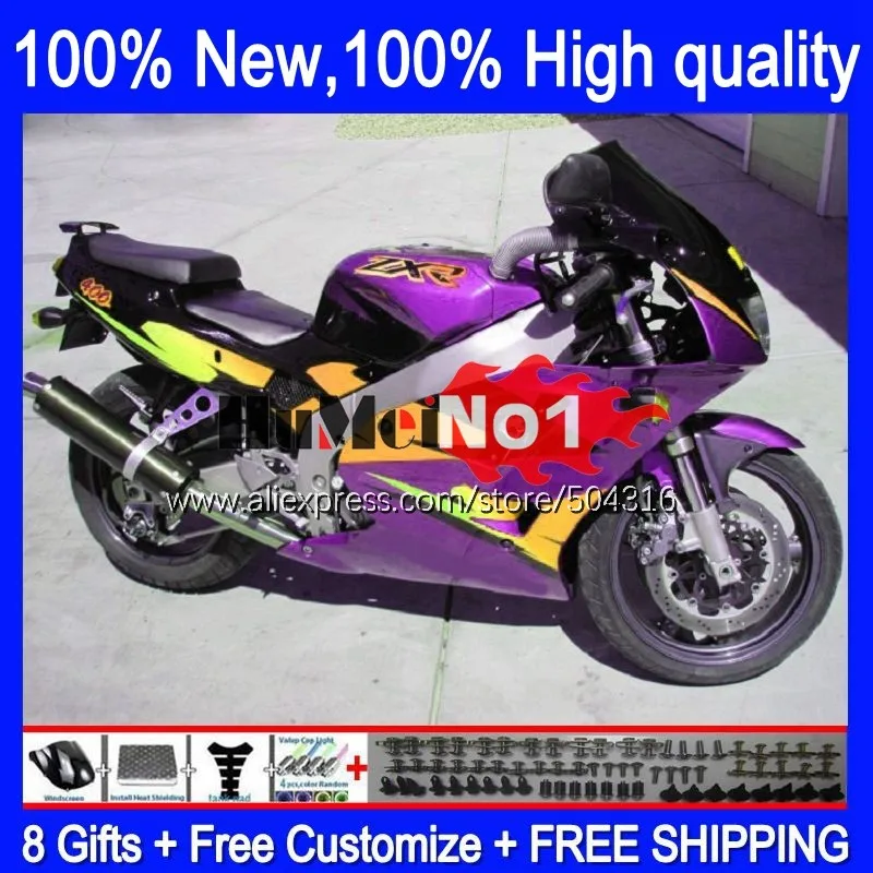 

ABS Body For KAWASAKI NINJA ZXR-400 dark purple ZXR400 1991 1992 1993 94 95 96 113MC.3 ZXR 400 91 92 93 1994 1995 1996 Fairing