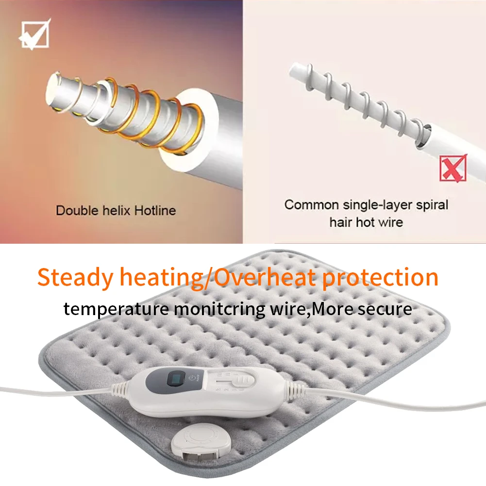 Heating Pad for Back Pain and Cramps Relief with Fast-Heating 4 Temperature Settings Moist Heat Therapy Option Auto-Off 30x40cm | Дом и сад