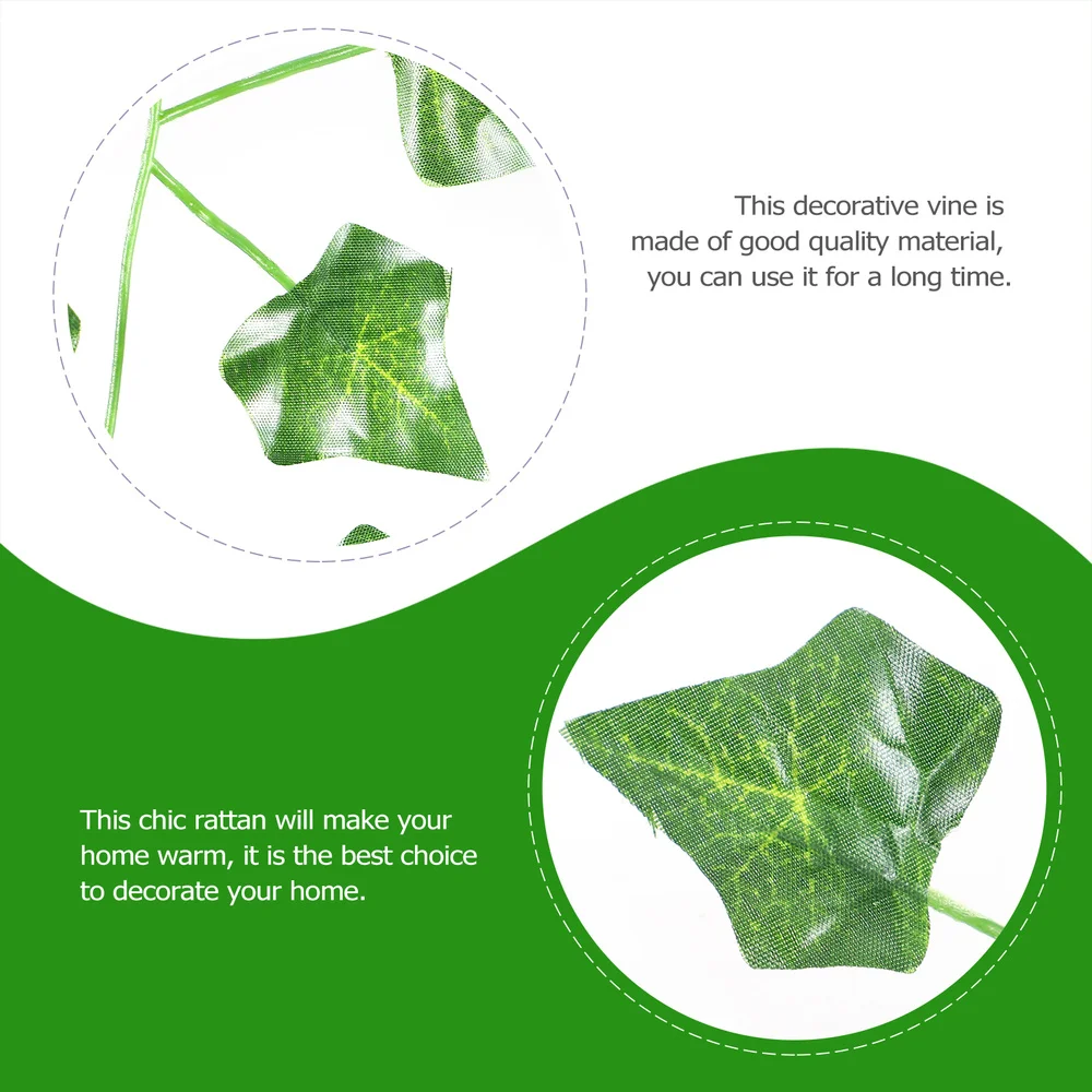 

12pcs Fake Foliage Vines Hanging Simulation Ivy Leaves Rattan for Home Office
