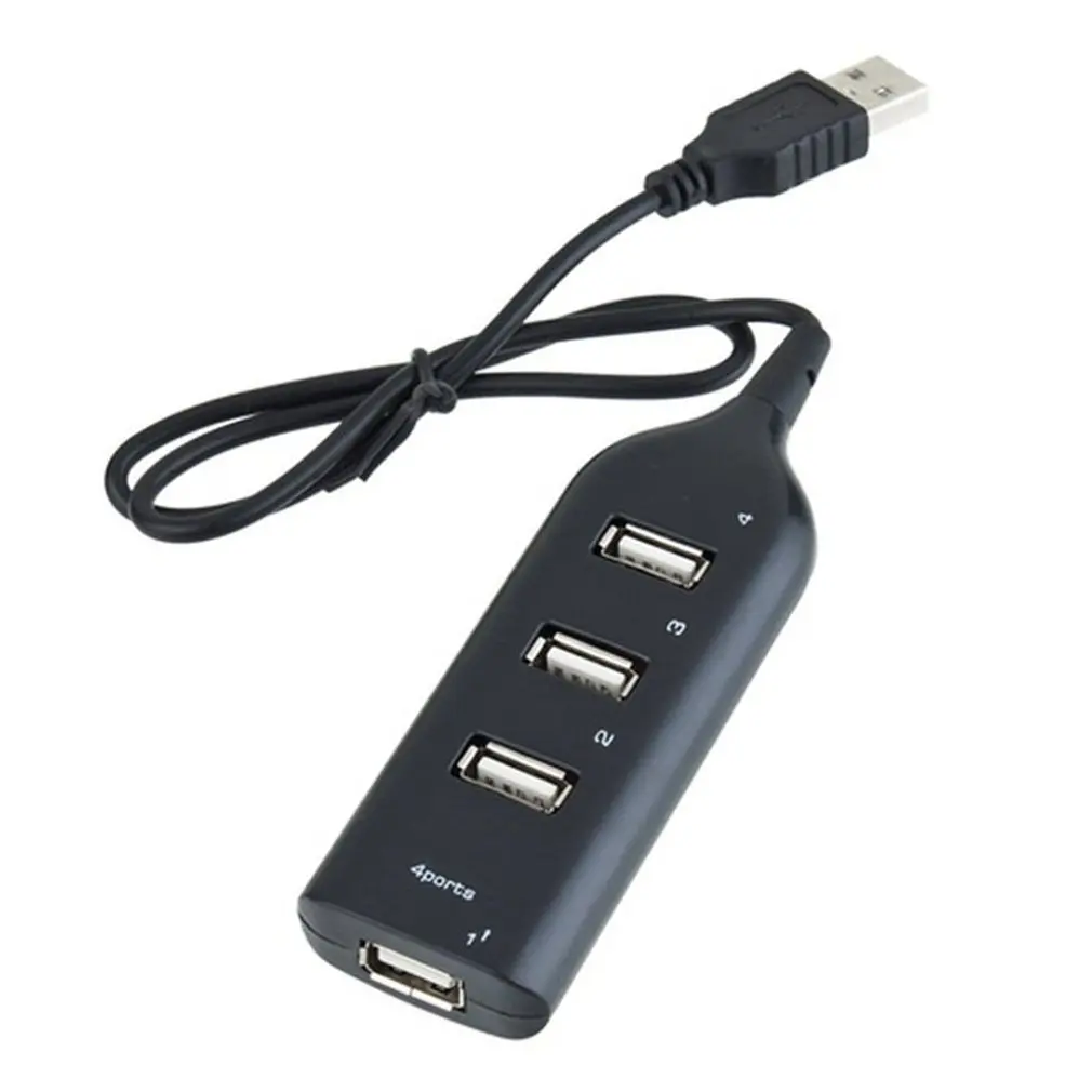 

Порт с 4 портами USB 2,0, высокая скорость, тонкий компактный мини-USB-разветвитель для ноутбука, ПК