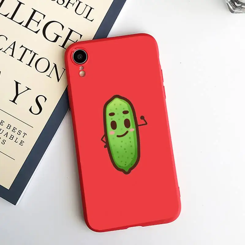 

Cute cartoon vegetables Phone Case Candy Color for iPhone 6 7 8 11 12 s mini pro X XS XR MAX Plus