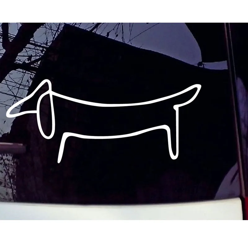 

Dachshund Weiner Dog Wall Sticker Small Computer Decor Car Styling Stickers Window Decoration Art Lovely Decals