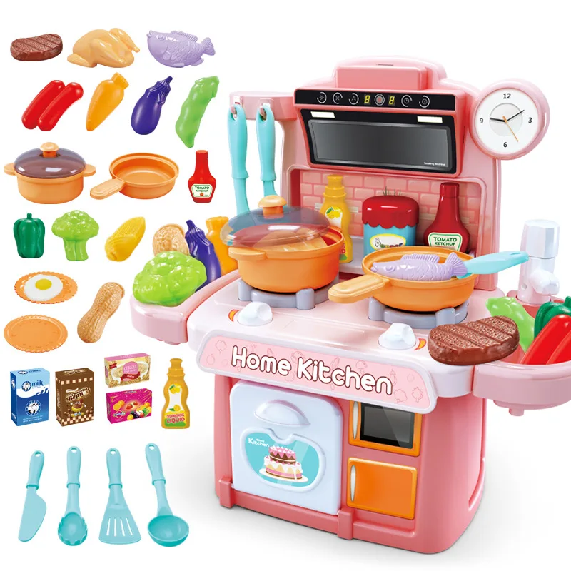 

Children Simulation Kitchen Toy Cooking Set Girl Educational Kitchen Toy Learning Intelligence Ustensiles De Cuisine Toy BC50GJJ