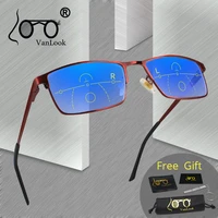 vanlook progressive multifocal reading glasses computer for men women sight clear adjustable eyeglasses red 1 0 1 5 2 2 5 3 3 5