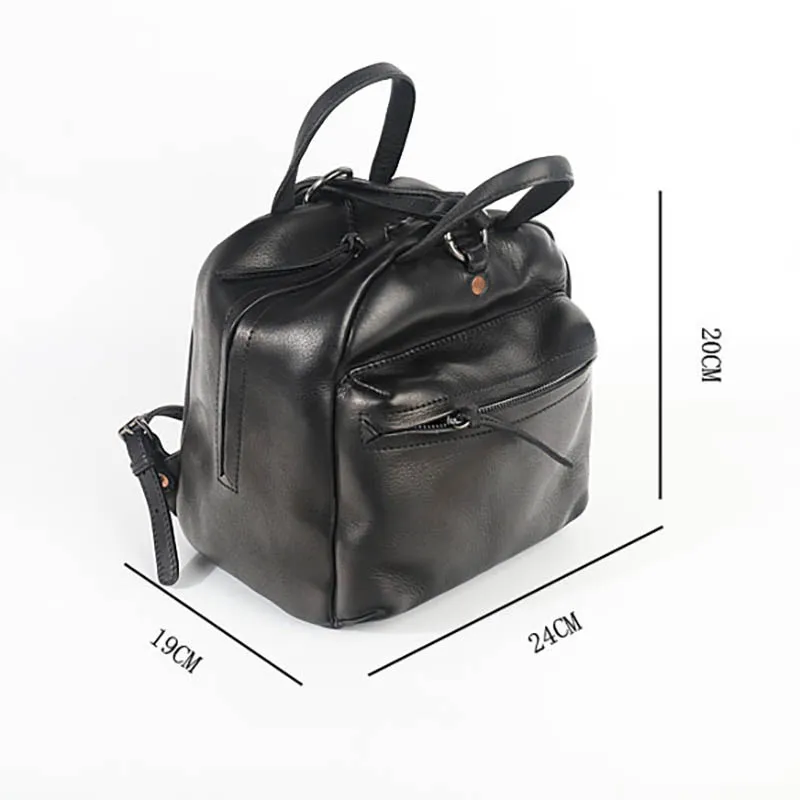 

AETOO Hand-planted leather vintage literary women's backpack, head leather shoulder bag, casual trend travel backpack
