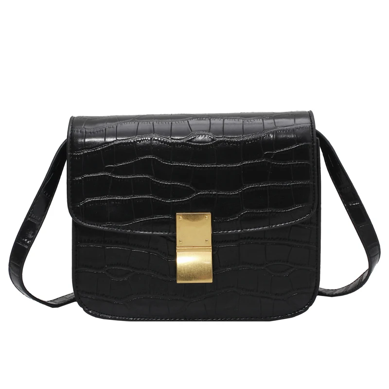 

Crocodile pattern Square Crossbody bag 2021 New High-quality PU Leather Women's Designer Handbag Vintage Shoulder Messenger Bag